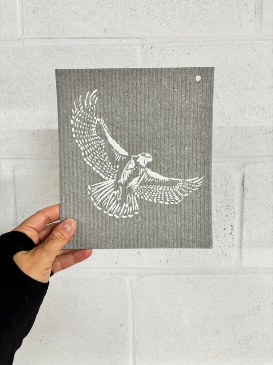 Hand Screen Printed Swedish Dish Cloths - Birds