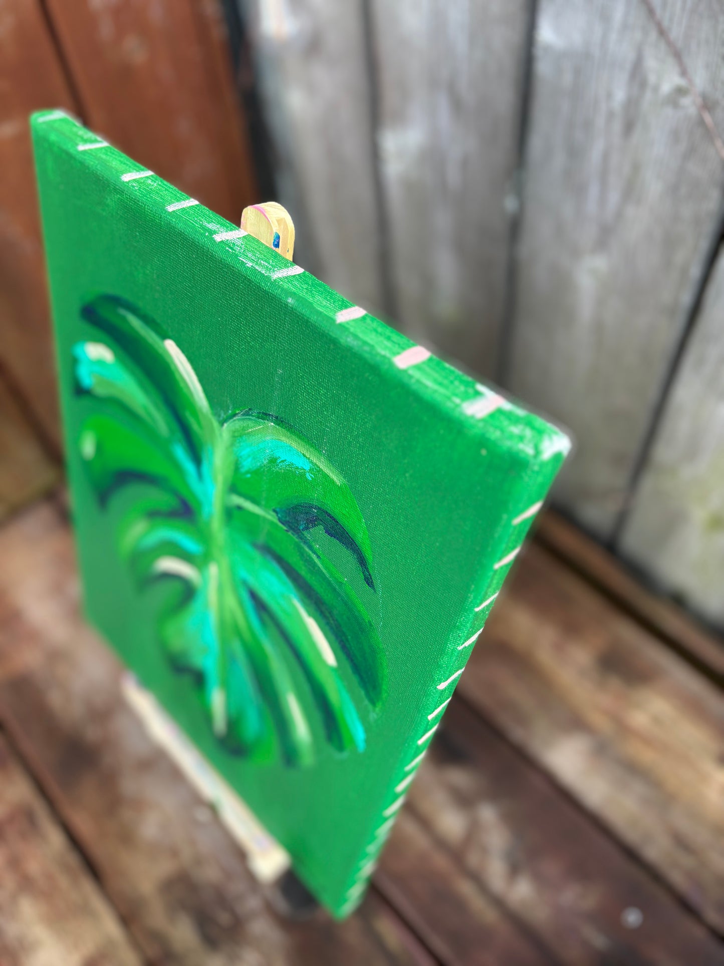 Monstera Leaf Painting 11x14