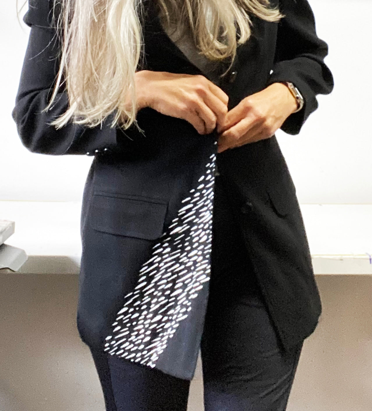 One of a Kind Hand Printed Vintage Suit Jacket