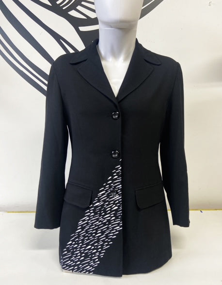 One of a Kind Hand Printed Vintage Suit Jacket