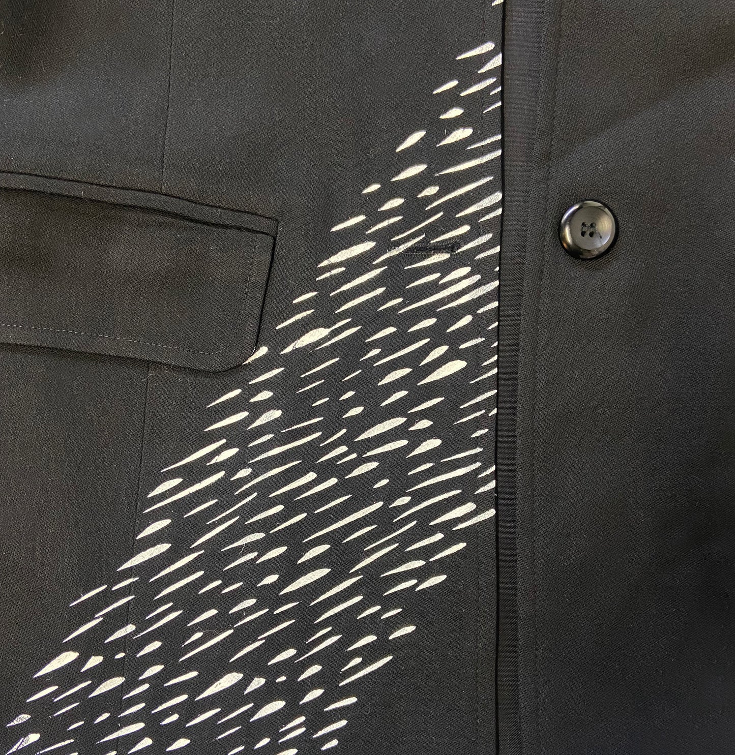 One of a Kind Hand Printed Vintage Suit Jacket