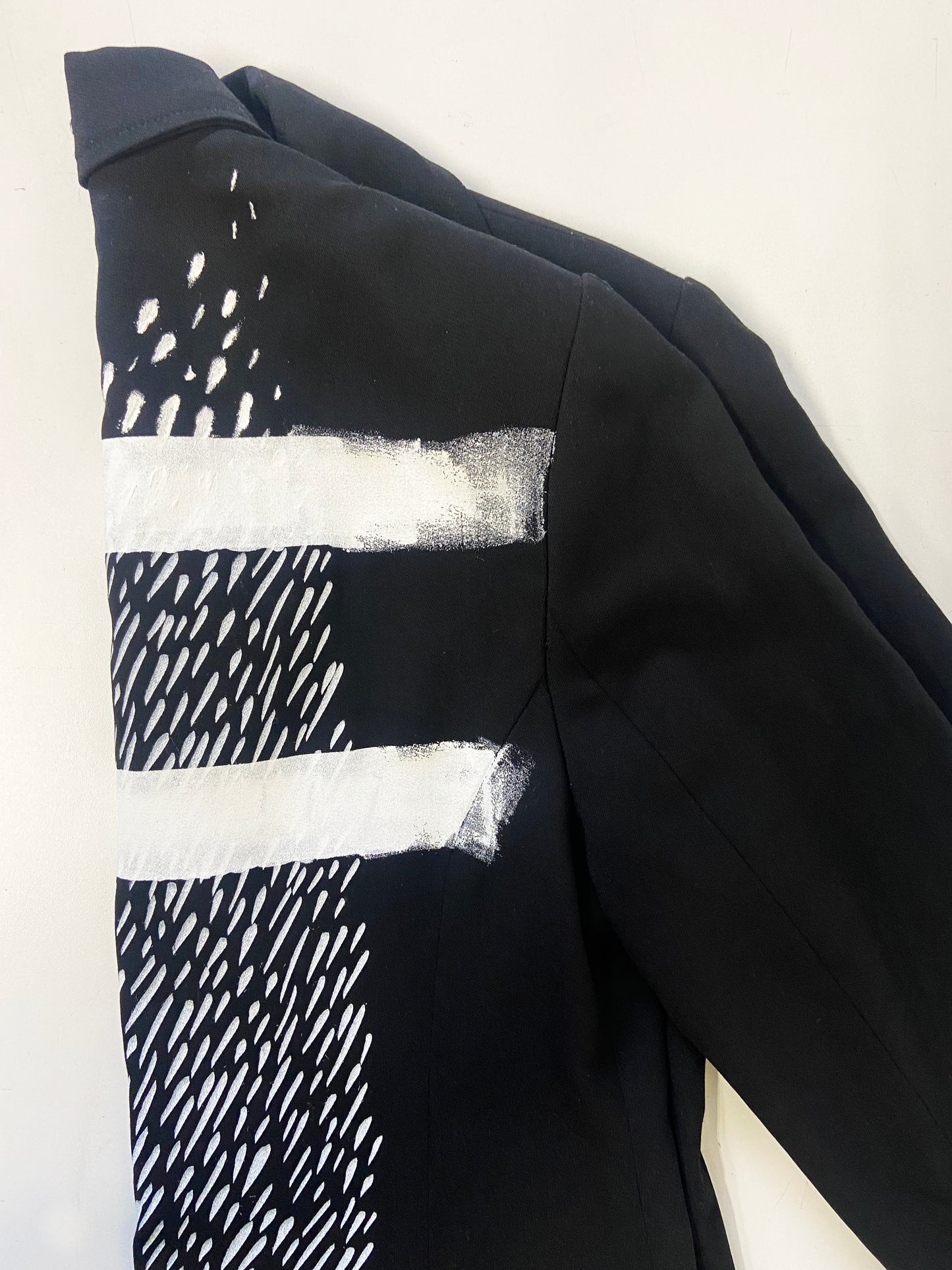 One of a Kind Hand Printed Vintage Suit Jacket