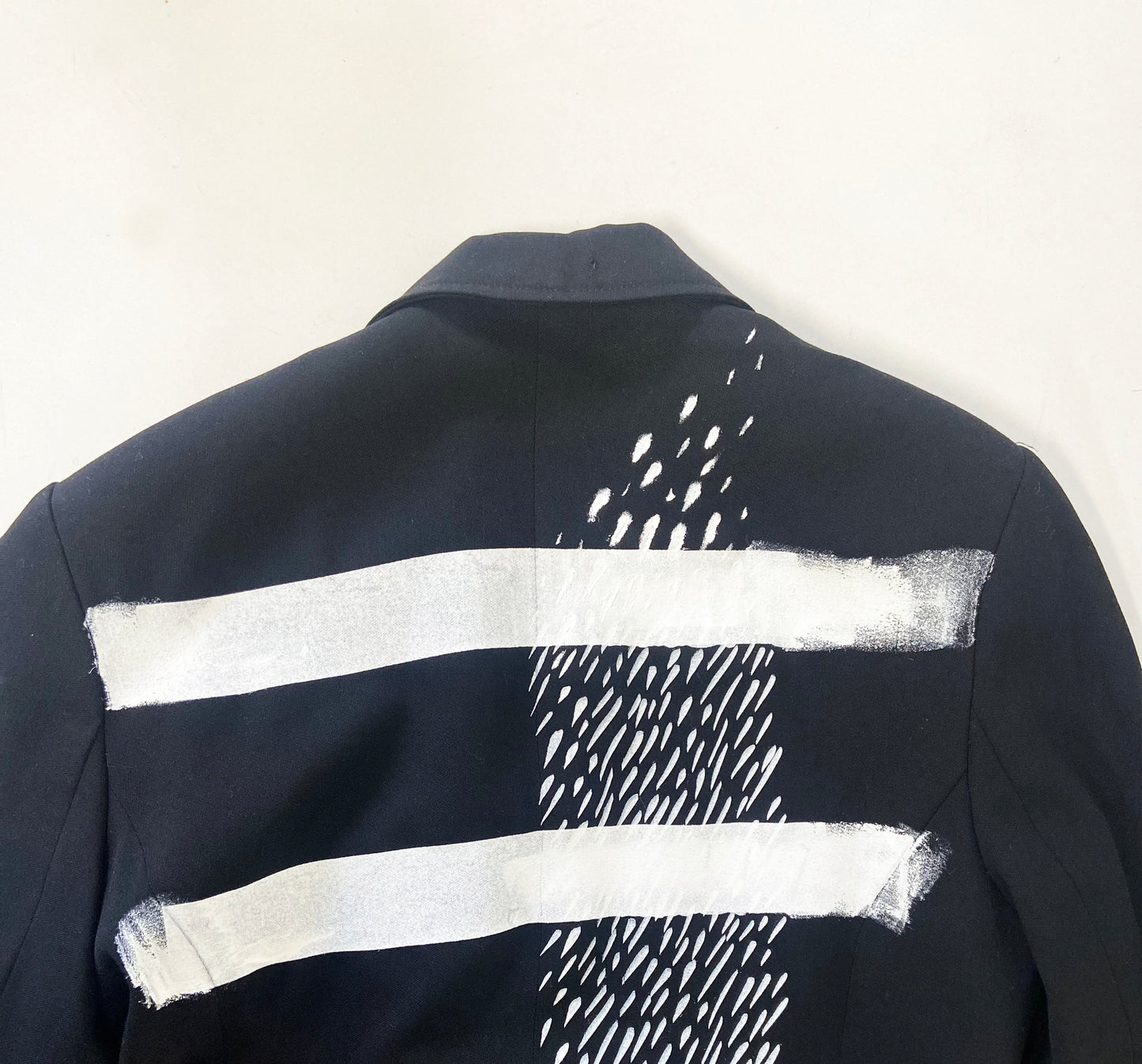 One of a Kind Hand Printed Vintage Suit Jacket