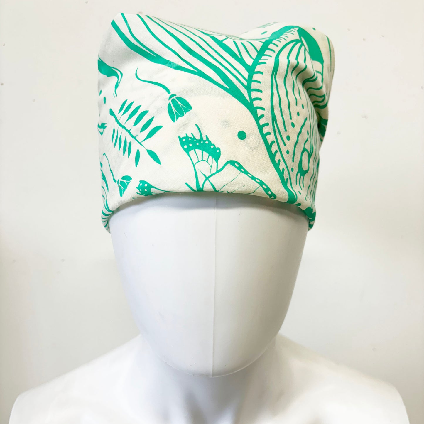Gazelle Teal Bandana | 100% Cotton | Hand Screen Printed | 22 x22 inches | All-Over Print Bandana