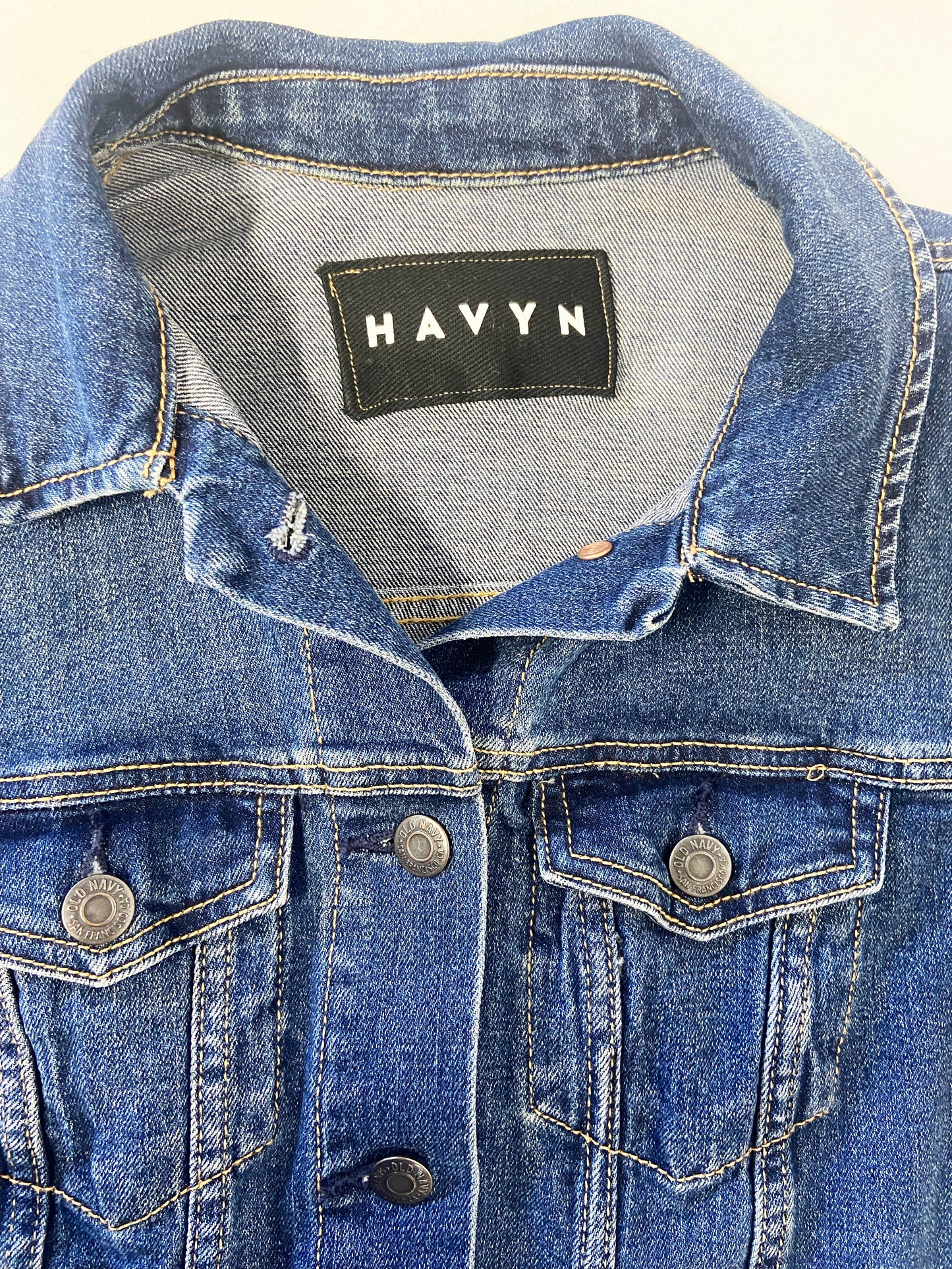 One of a Kind Upcycled Jean with Hand Printed Pink Agave Cactus Cotton Fabric