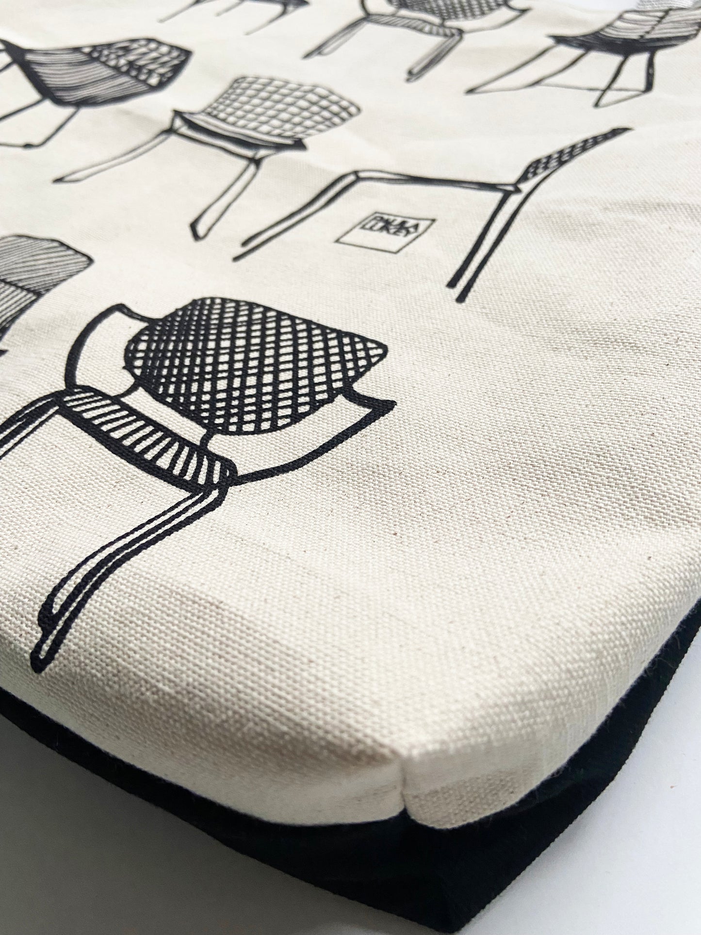 One of a Kind Tote Bag | Hand Made and Printed | Chairs and Cactus - 04