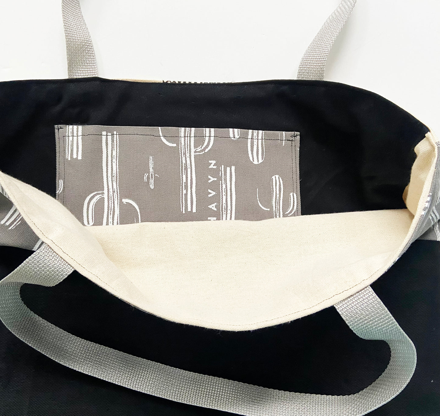 One of a Kind Tote Bag | Hand Made and Printed | Chairs and Cactus - 04