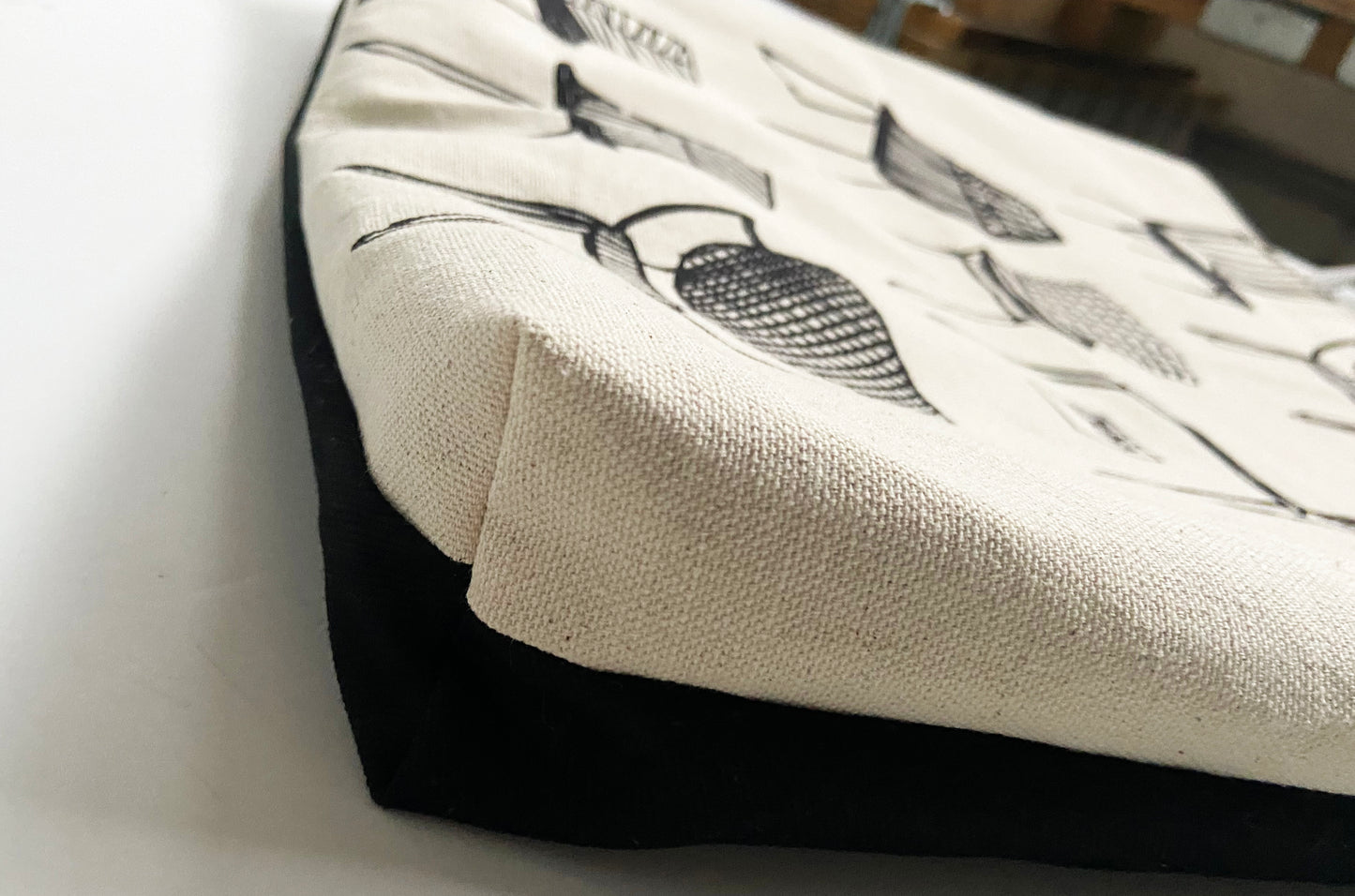 One of a Kind Tote Bag | Hand Made and Printed | Chairs and Cactus - 04