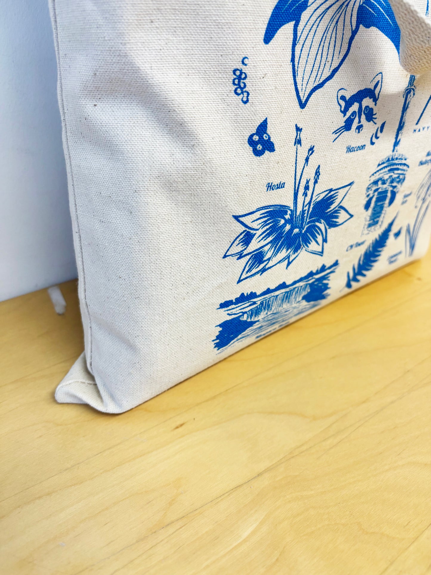 Ontario Cotton Tote Blue Hand Printed Every Day
