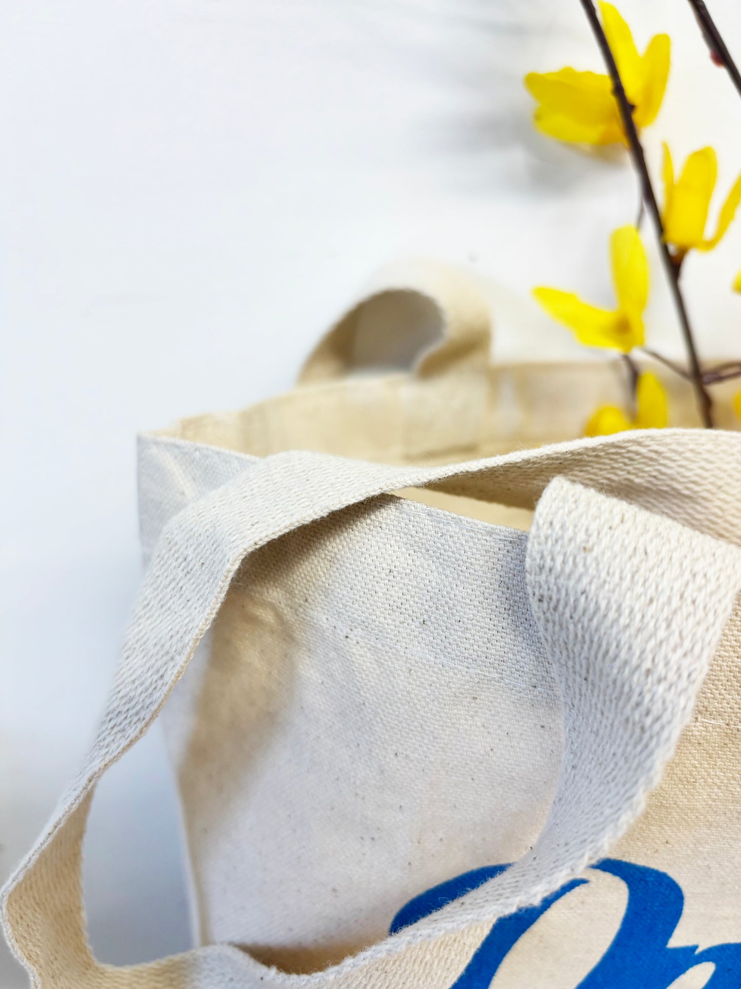Ontario Cotton Tote Blue Hand Printed Every Day