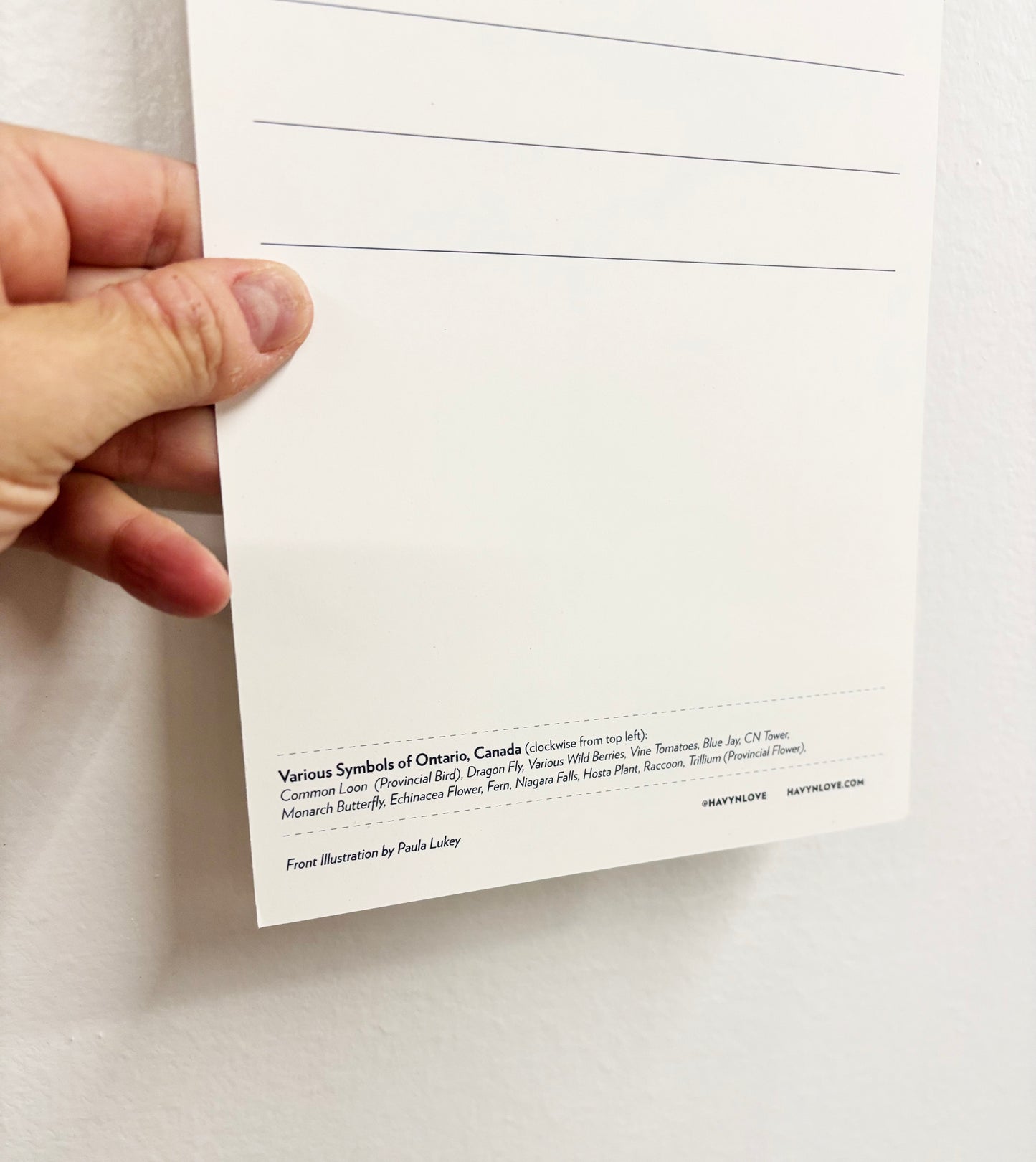 Postcard - Ontario Symbols - HUGE 6x9 - Recycled Paper