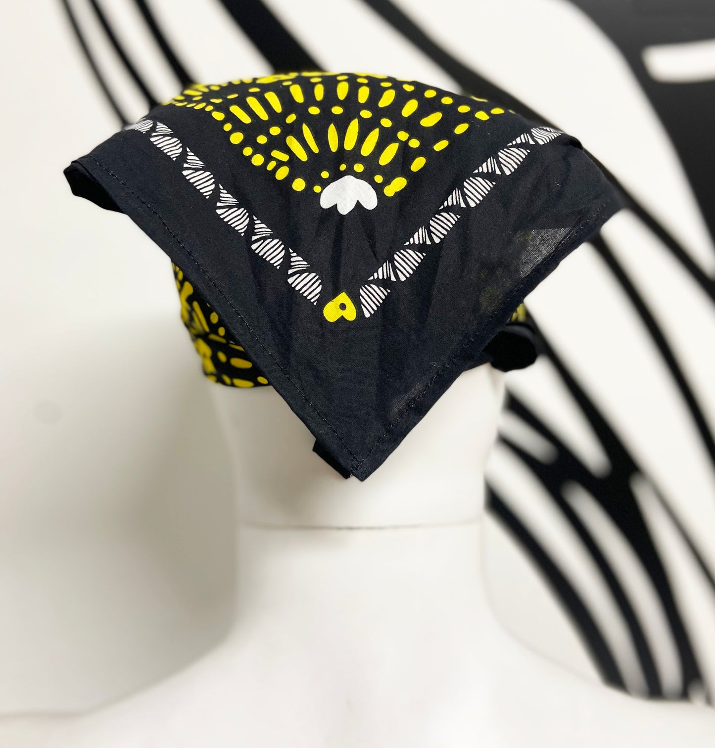 Sun Flower Bandana | 100% Cotton | Hand Screen Printed | 22 x22 inches | All-Over Print Bandana