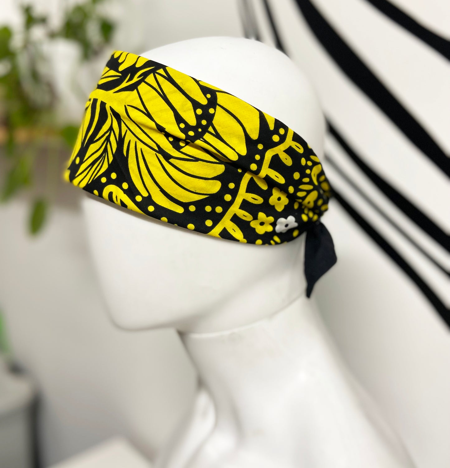 Sun Flower Bandana | 100% Cotton | Hand Screen Printed | 22 x22 inches | All-Over Print Bandana