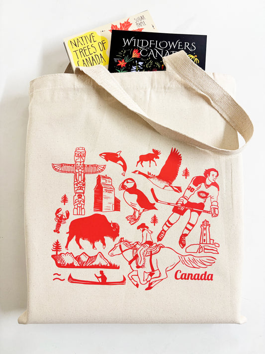 Canada Red Cotton Every Day Tote