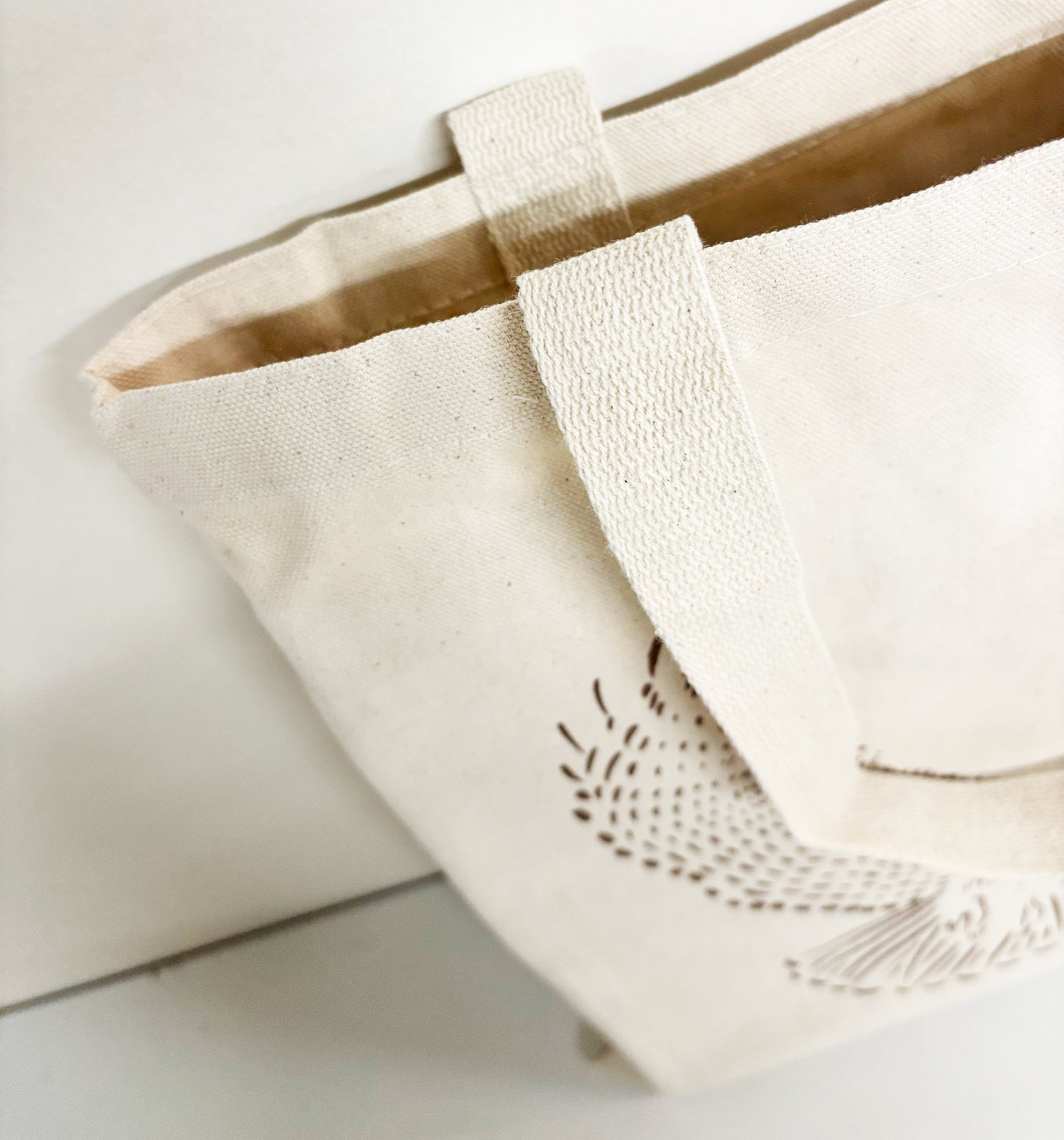 Red Tailed Hawk Hand Printed Every Day Cotton Tote