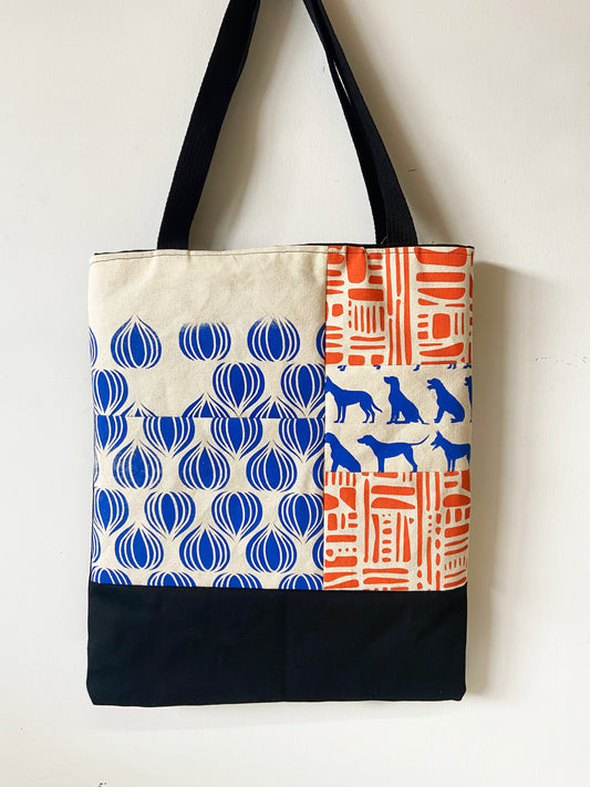 One of a Kind Tote Bag | Hand Made and Printed | Dog Theme - 04