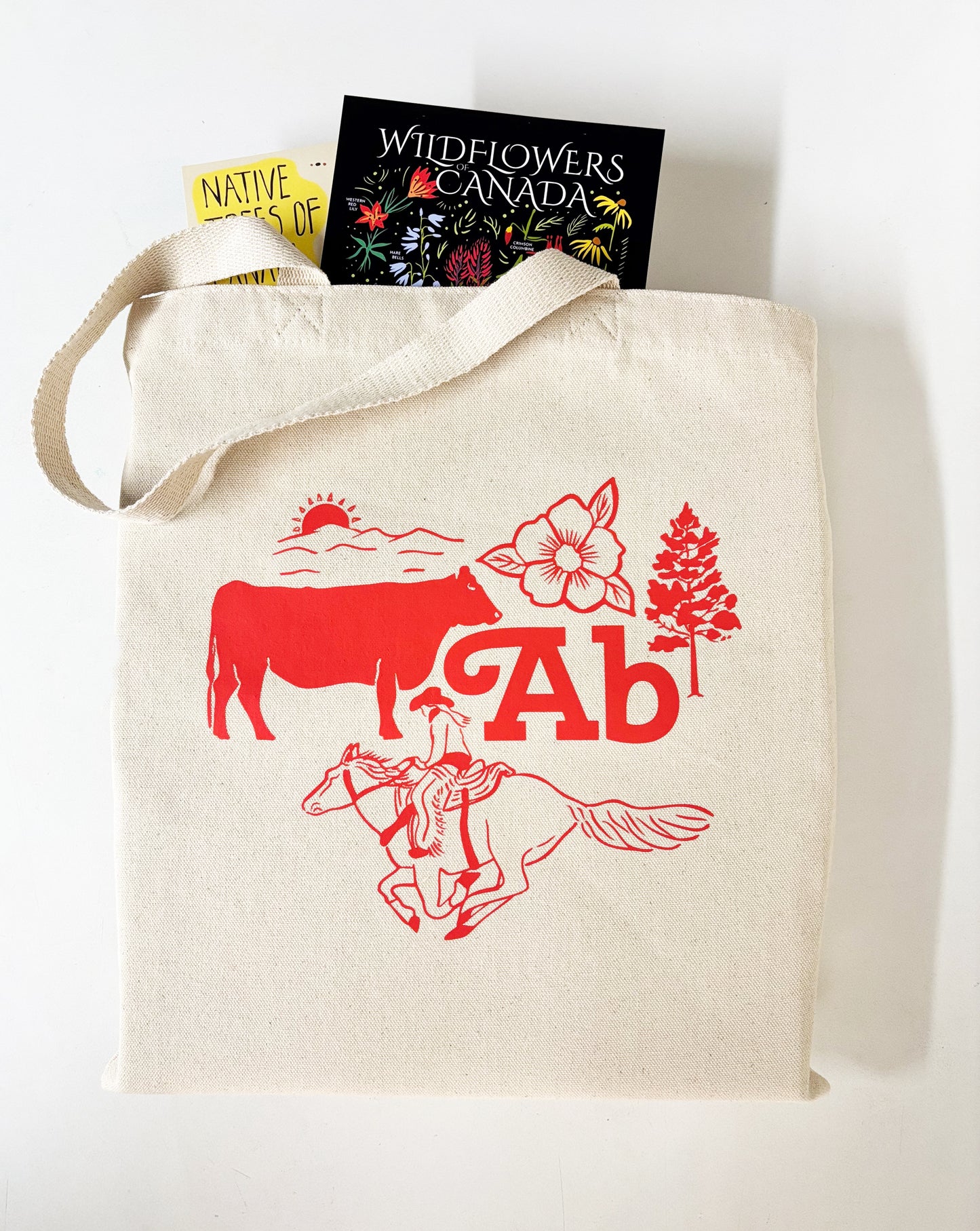 Alberta Red Cotton Every Day Tote