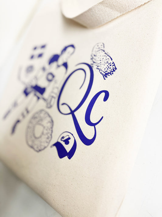 Québec Dark Blue Cotton Every Day Tote