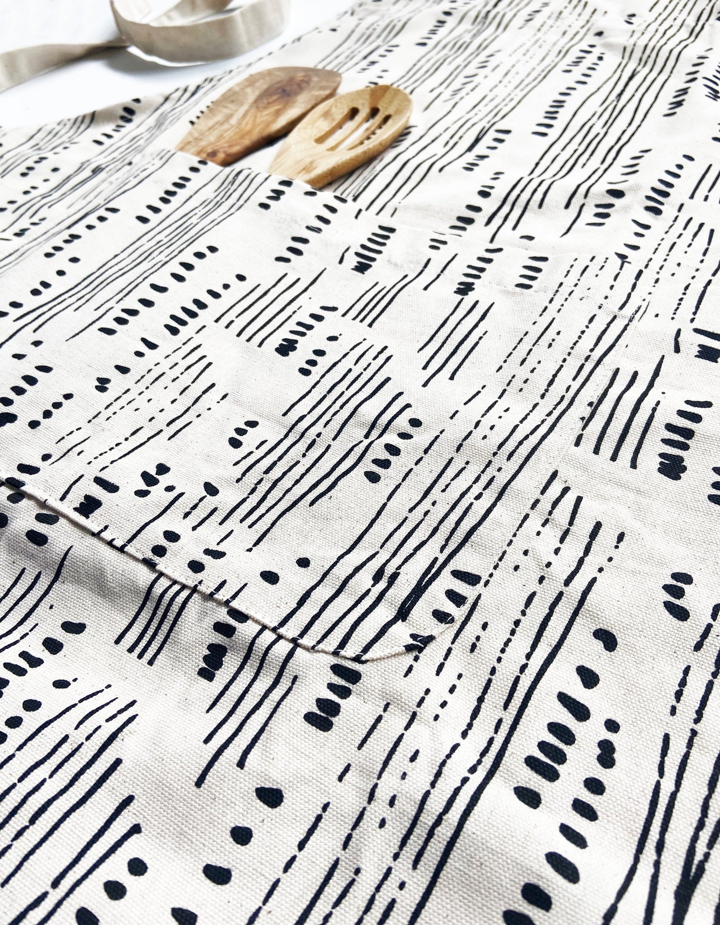 Unisex Apron - Abstract Pattern - Natural Cotton Canvas
