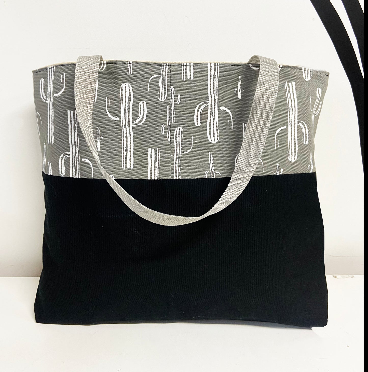 One of a Kind Tote Bag | Hand Made and Printed | Chairs and Cactus - 04