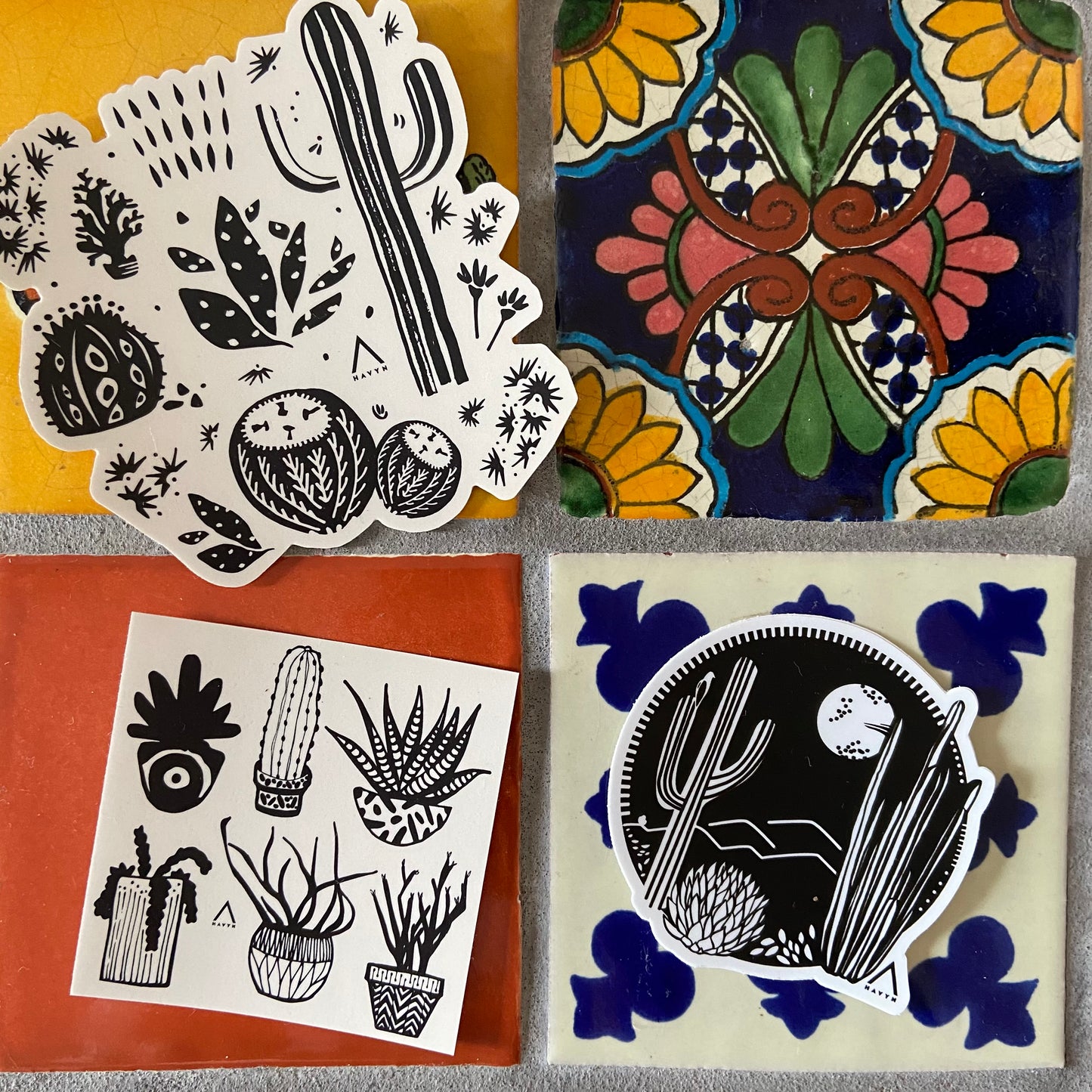 Cactus Vinyl Sticker Pack of 3