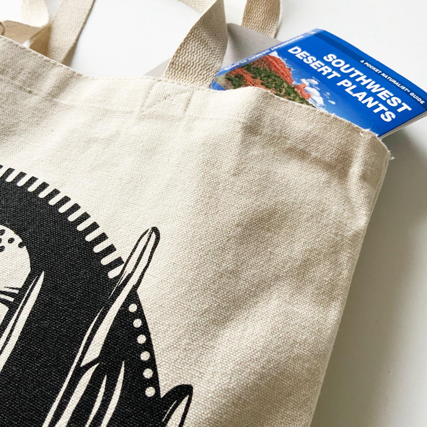 Cactus Crest Hand Printed Every Day Cotton Tote