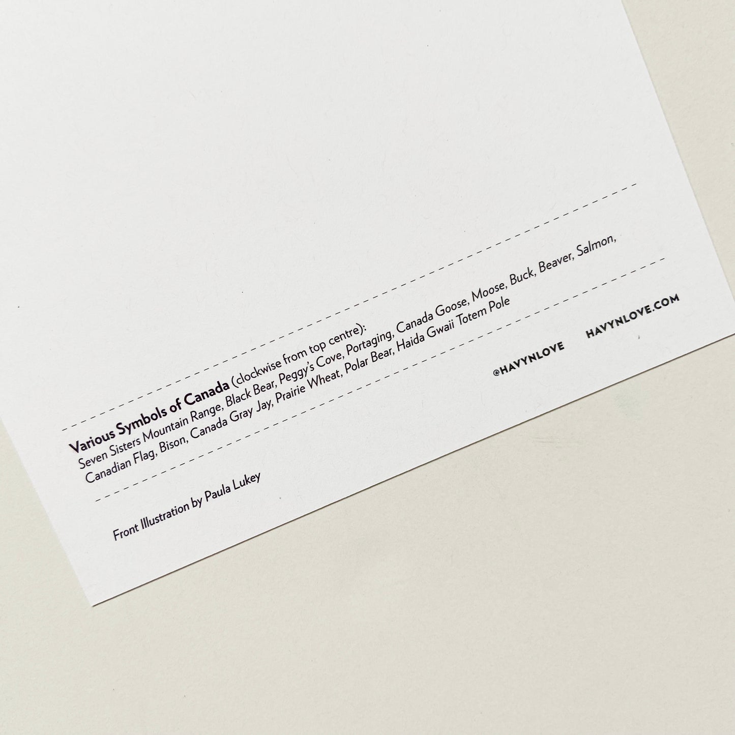 Postcard - Canada Symbols - HUGE 6x9 - Recycled Paper