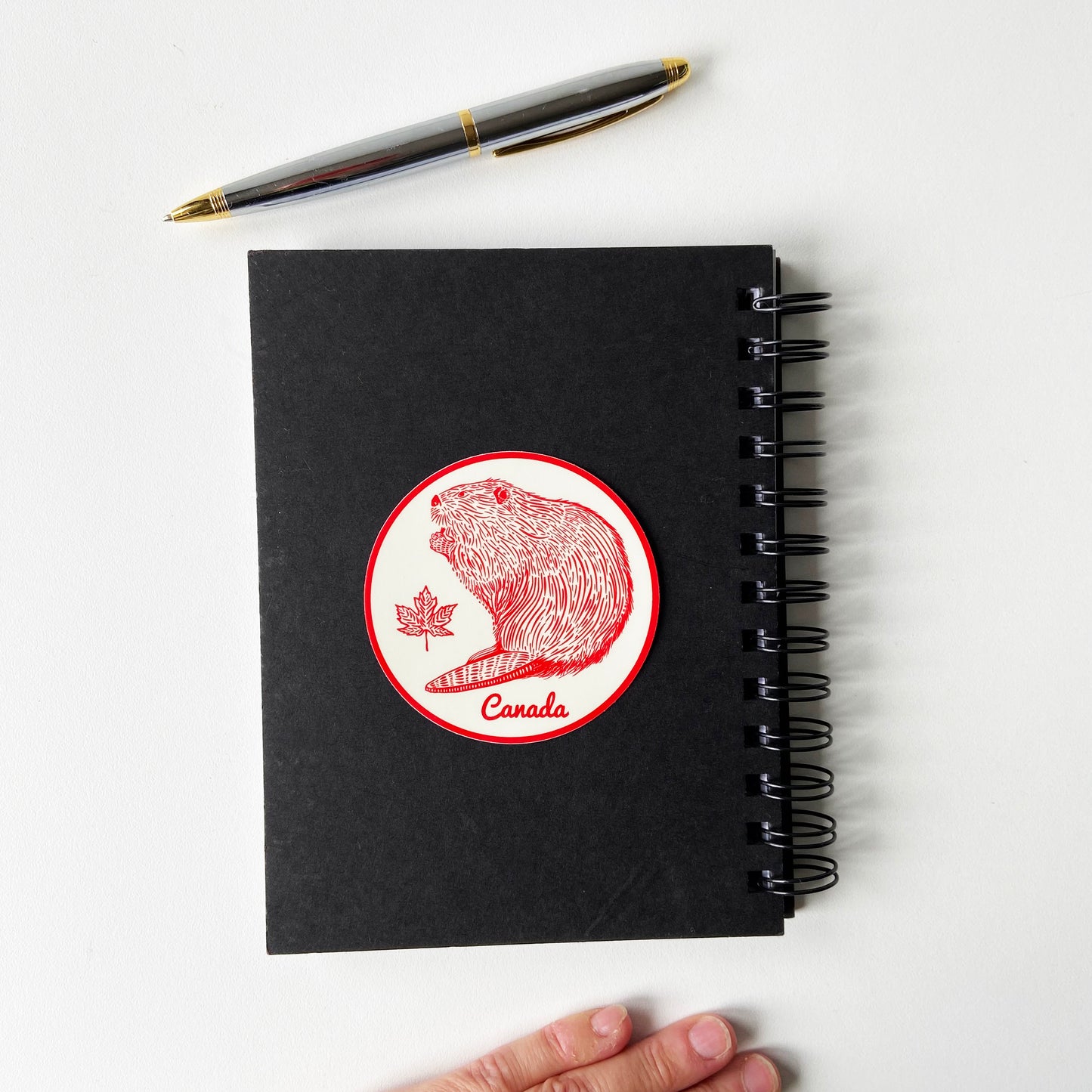Canada Beaver Red Vinyl Sticker