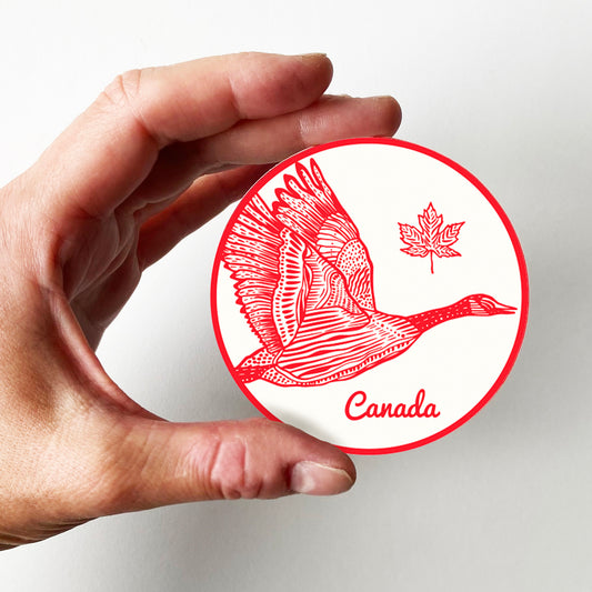 Canada Goose Red Vinyl Sticker