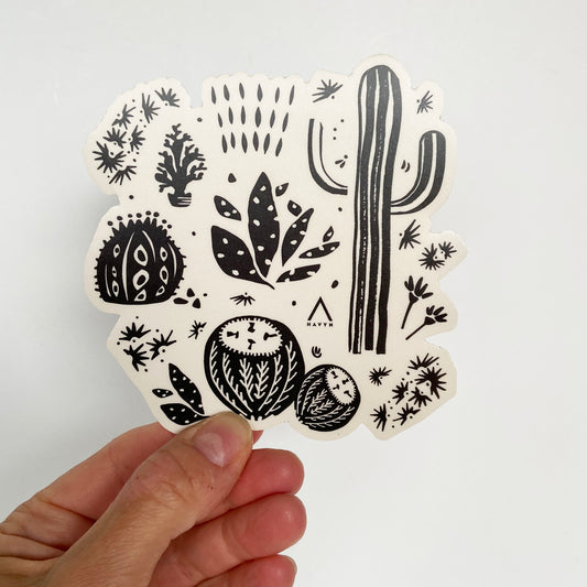 Desert Cactus Vinyl Die Cut Sticker