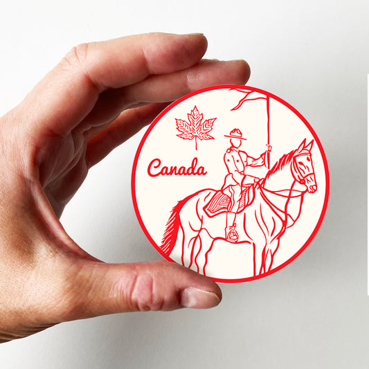 Canadian Mountie RCMP Red Vinyl Sticker