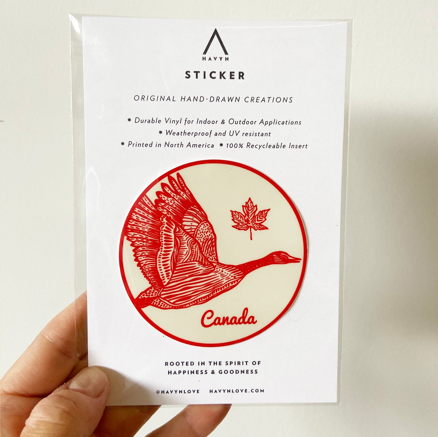 Canada Goose Red Vinyl Sticker