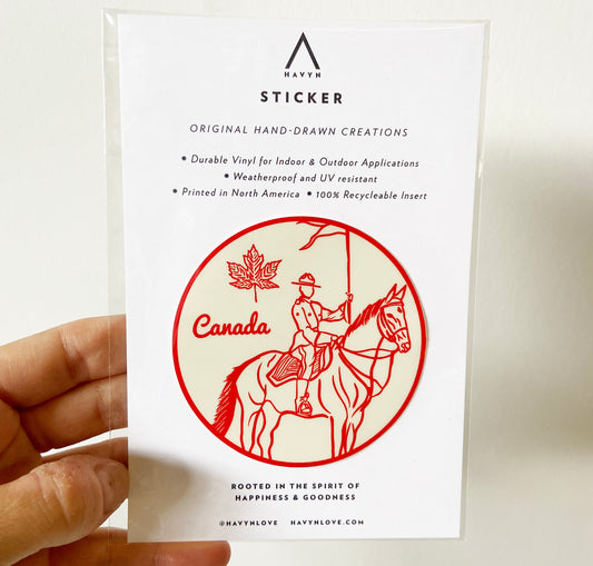 Canadian Mountie RCMP Red Vinyl Sticker