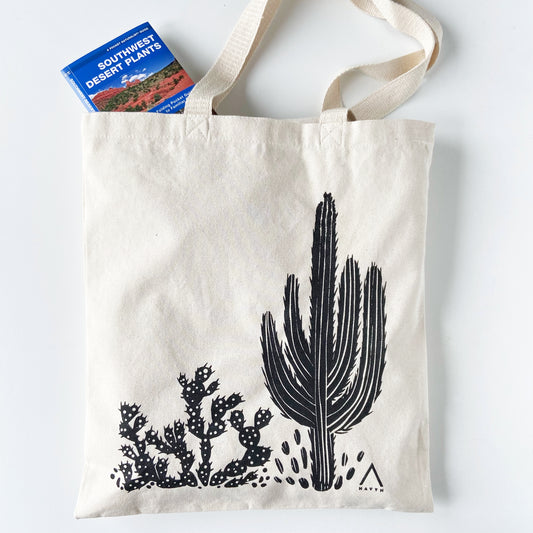 Cacti Hand Printed Every Day Cotton Tote