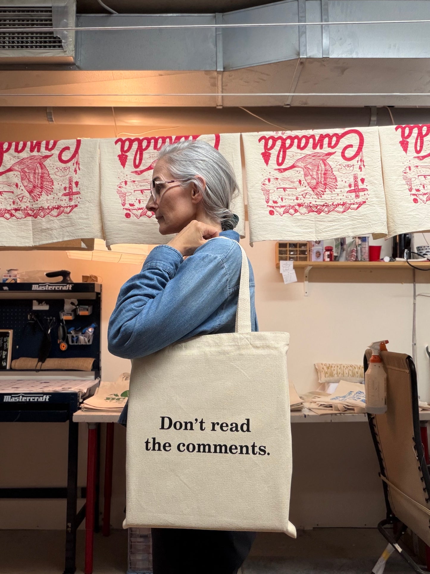 ‘Don’t read the comments.’ Cotton Every Day Tote