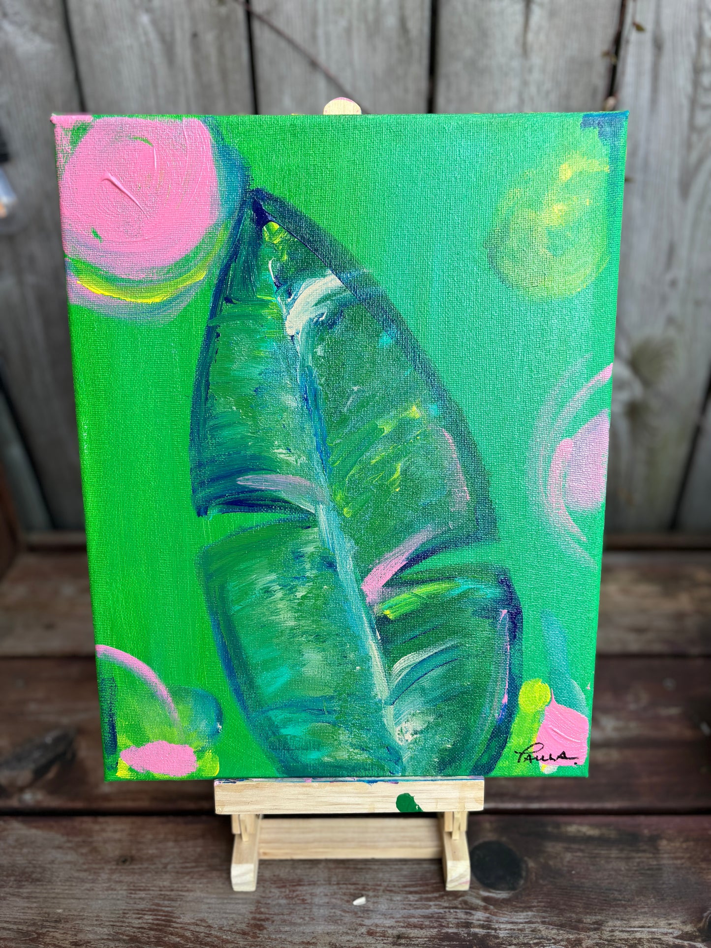 Banana Leaf Painting 11x14