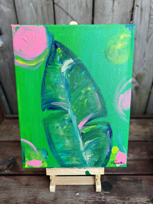 Banana Leaf Painting 11x14
