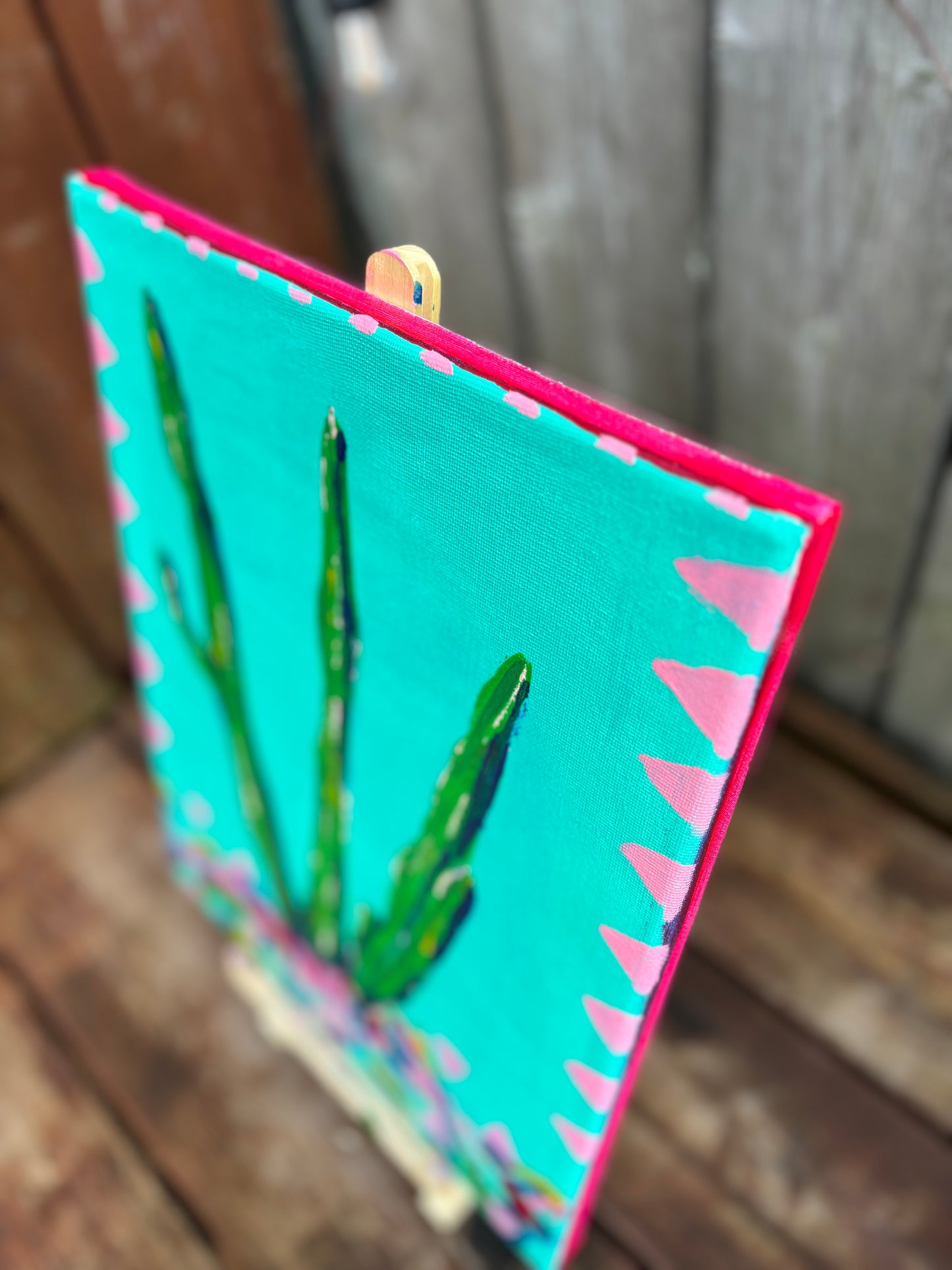 Desert Cactus Painting 11x14