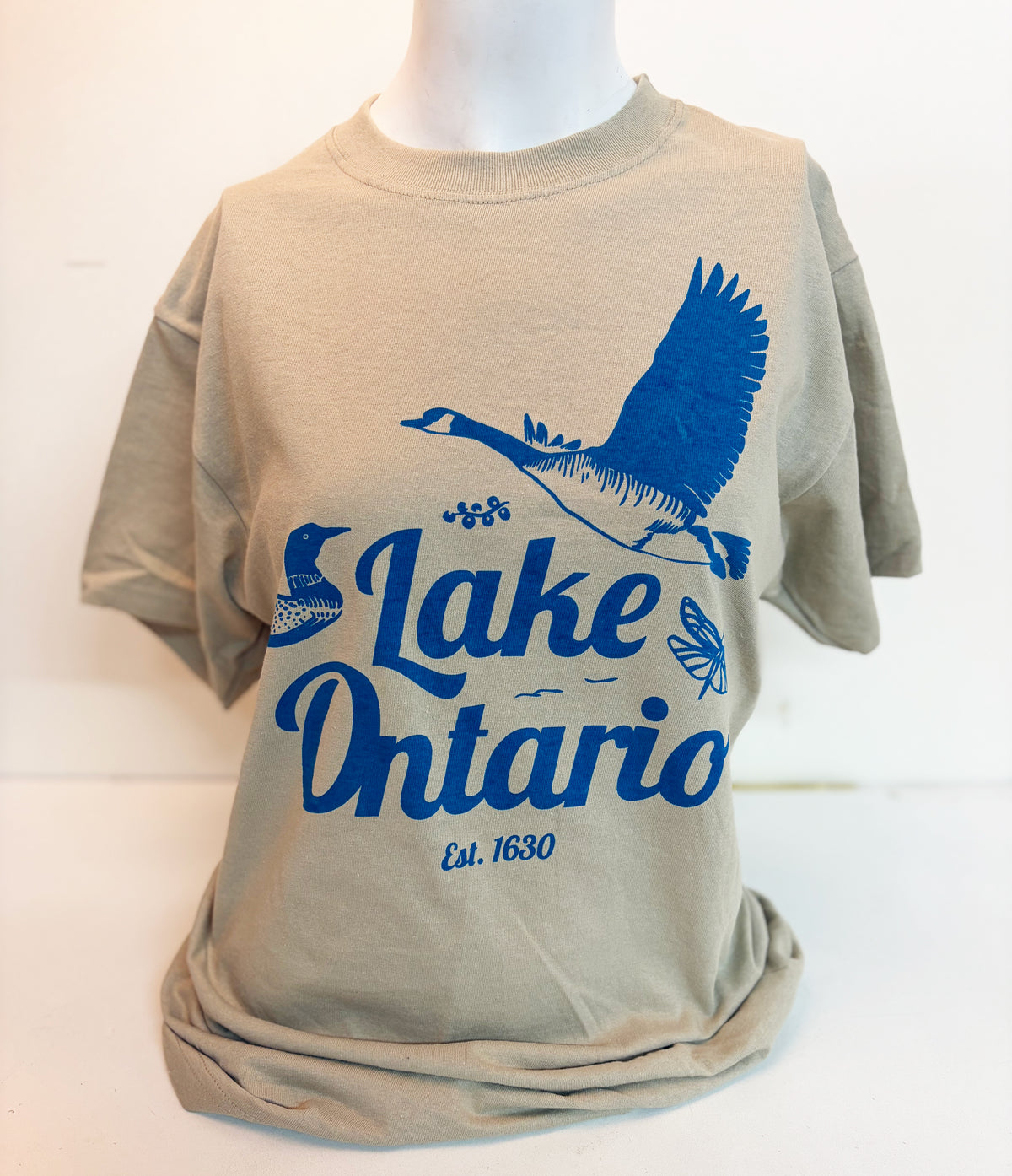 LAKE ONTARIO *Limited Edition* ORIGINAL Screen Print - Sand and Blue - Adult Unisex