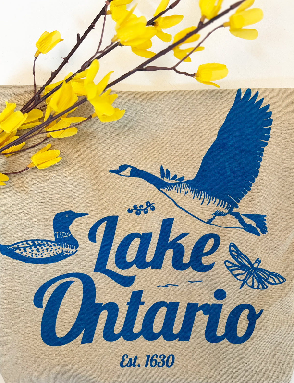 LAKE ONTARIO *Limited Edition* ORIGINAL Screen Print - Sand and Blue - Adult Unisex