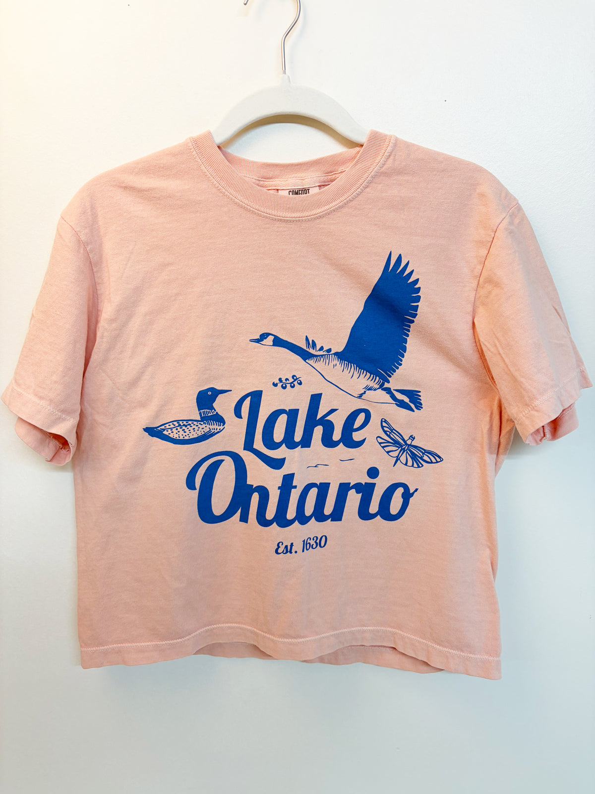 Tshirt Limited Edition LAKE ONTARIO Boxy Fit Cotton - Original Screen Print - Women