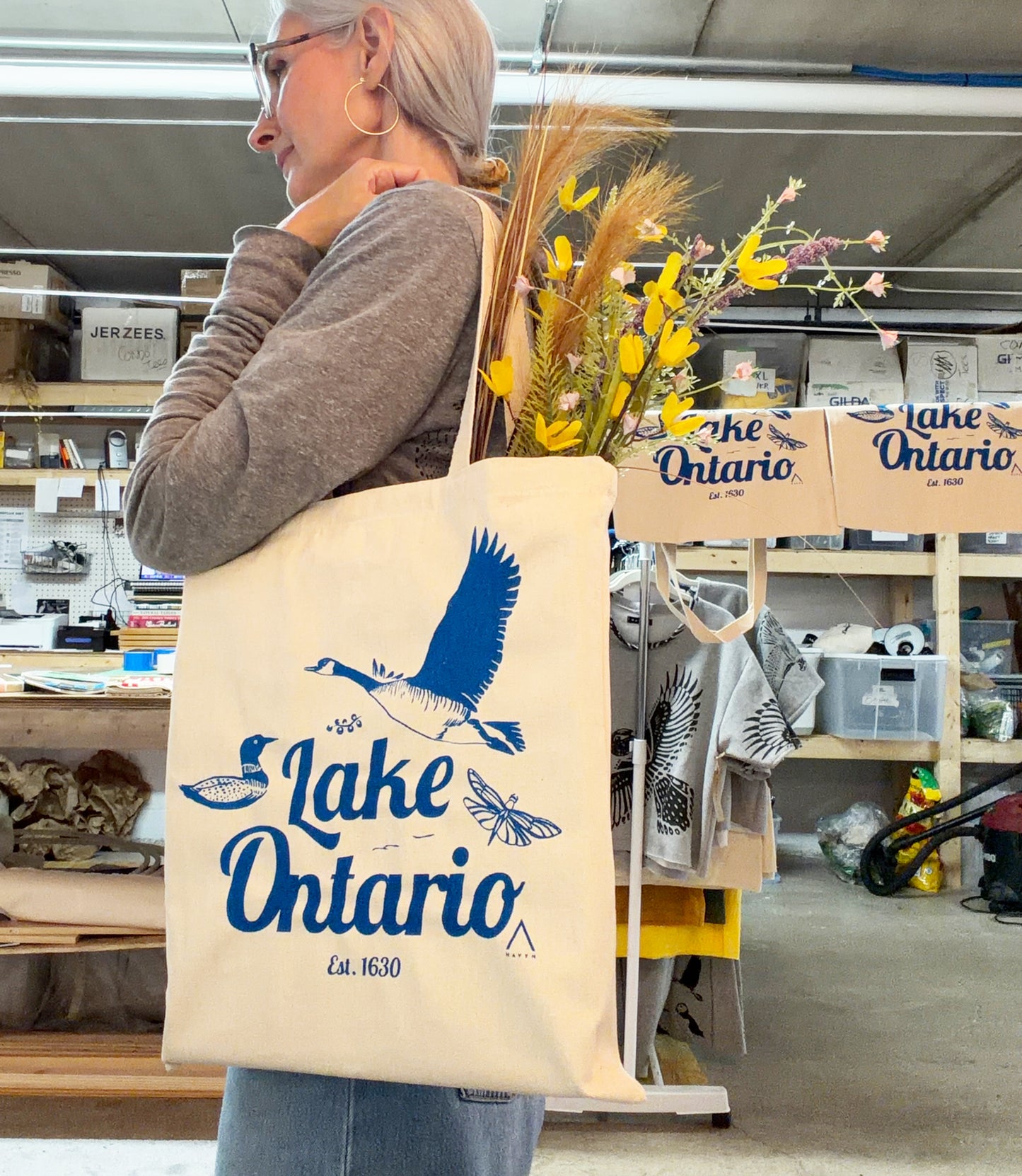 LAKE ONTARIO Cotton Every Day Tote