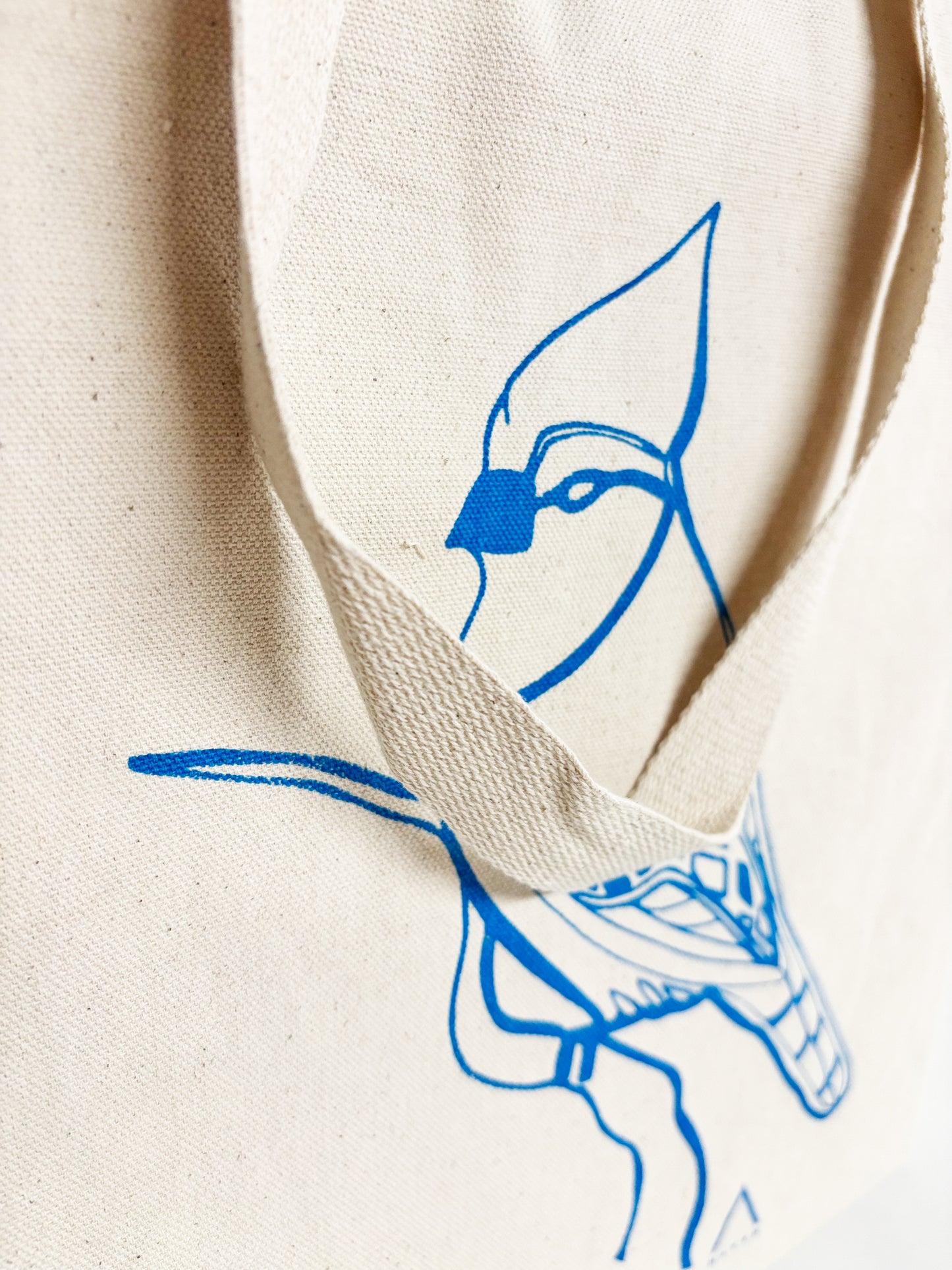 Blue Jay Hand Printed Every Day Cotton Tote