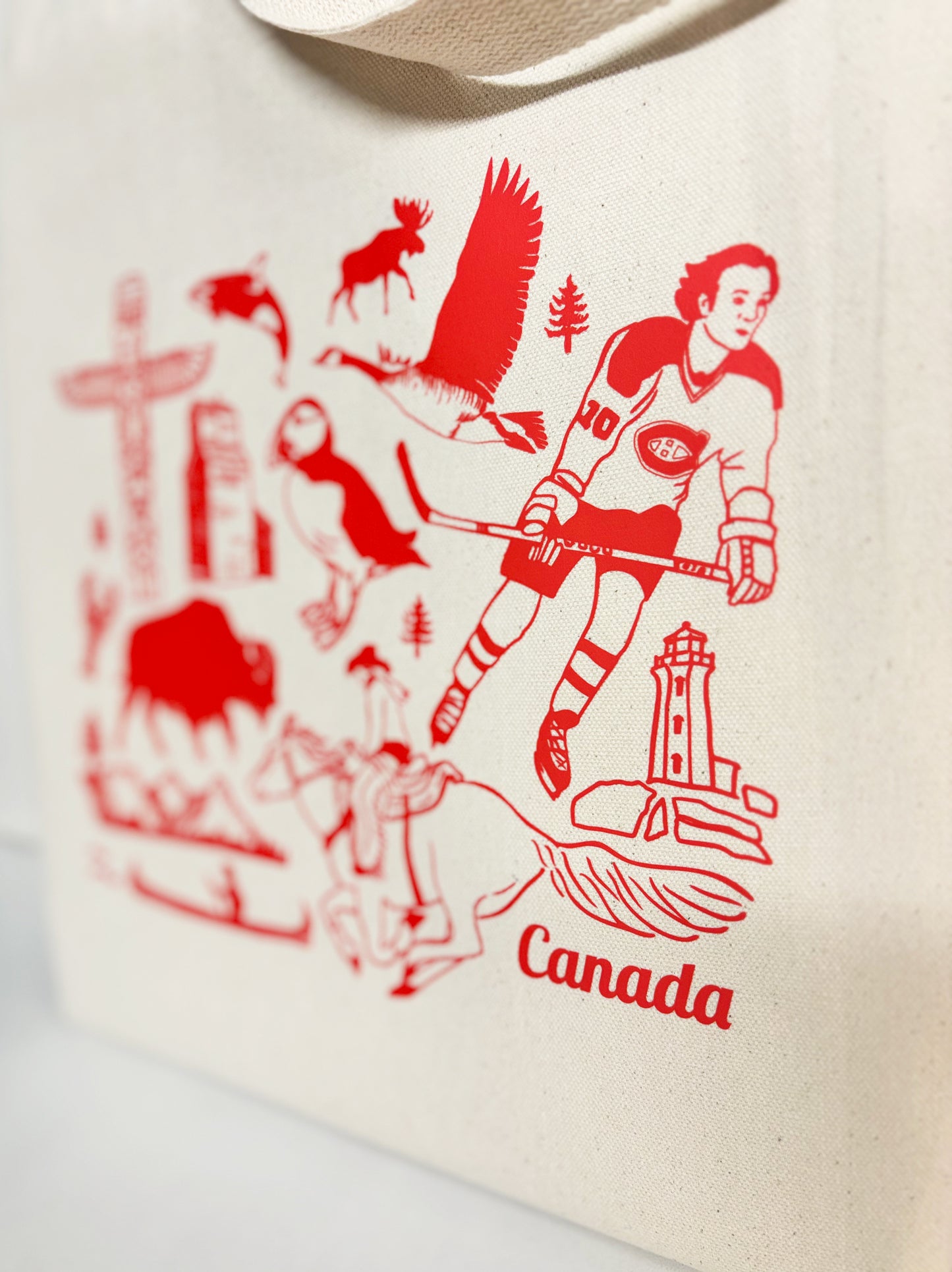 Canada Red Cotton Every Day Tote