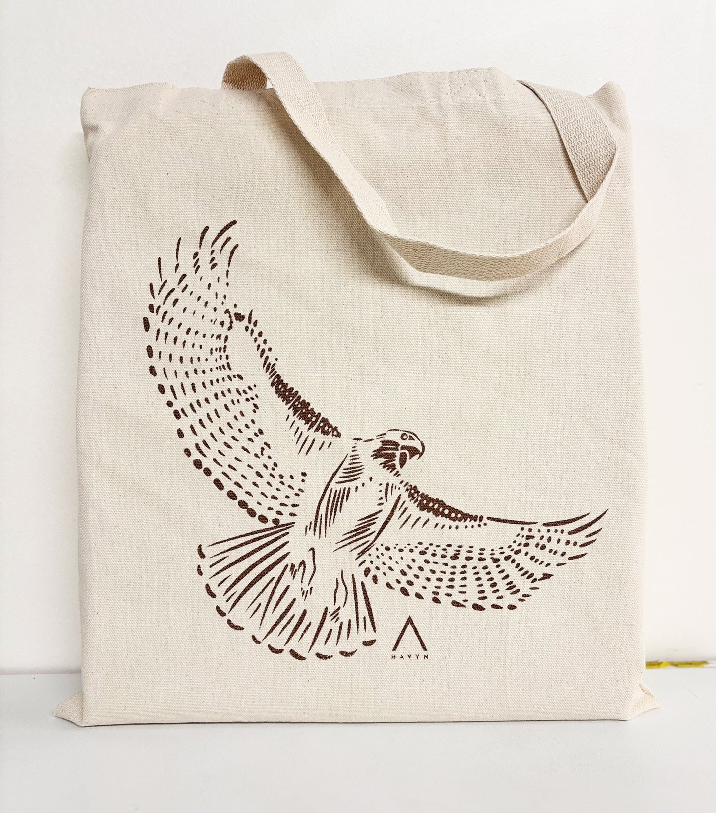 Red Tailed Hawk Hand Printed Every Day Cotton Tote