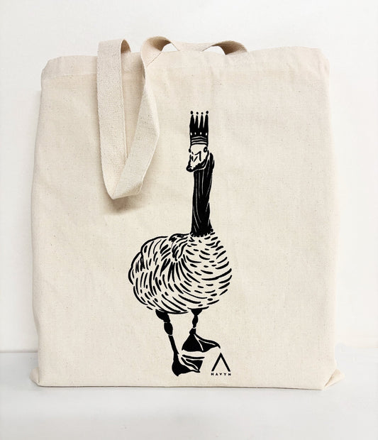 Royal Canadian Goose Hand Printed Every Day Cotton Tote
