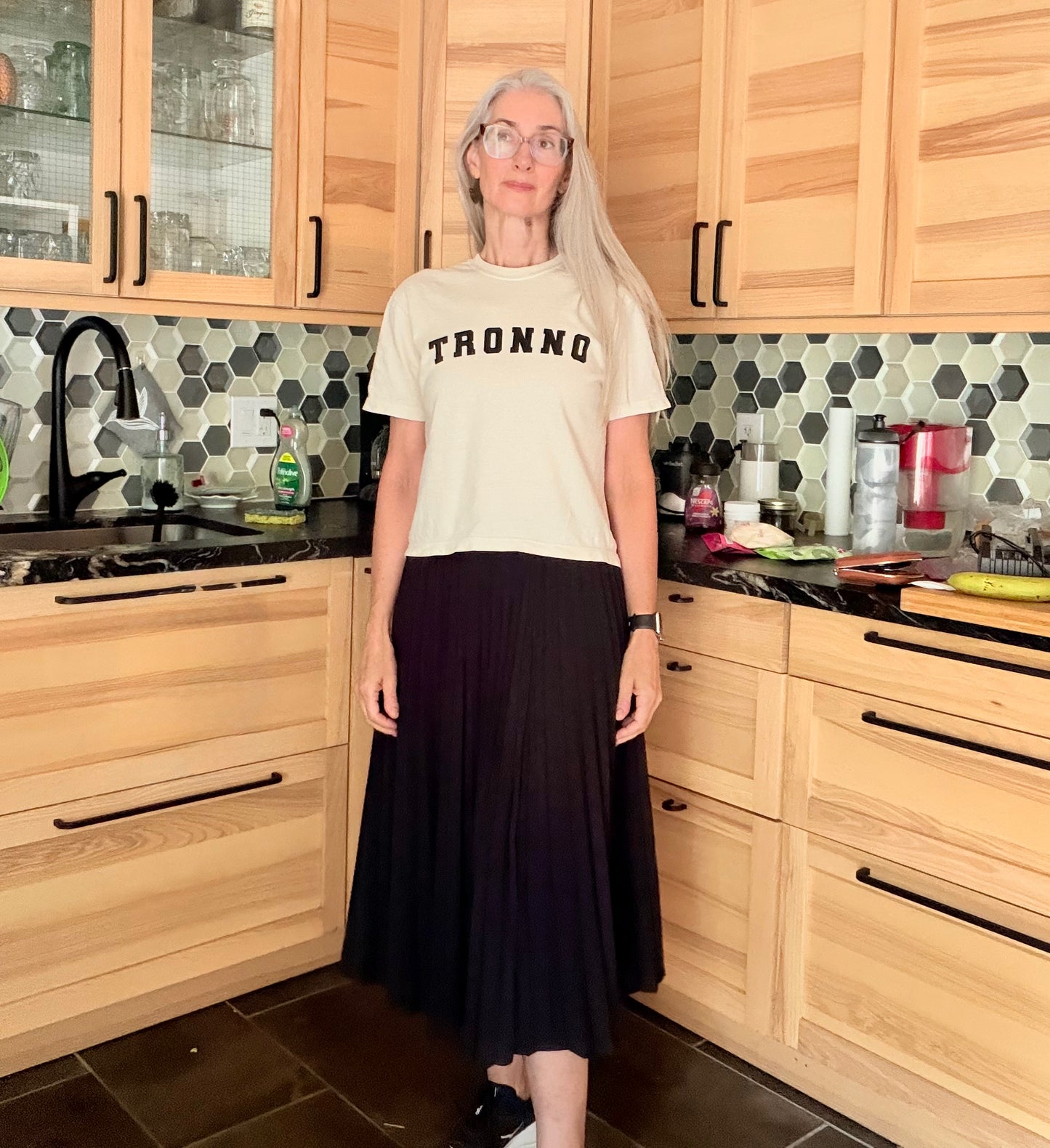 Tshirt Limited Edition TRONNO Boxy Fit Cotton - Original Screen Print - Women