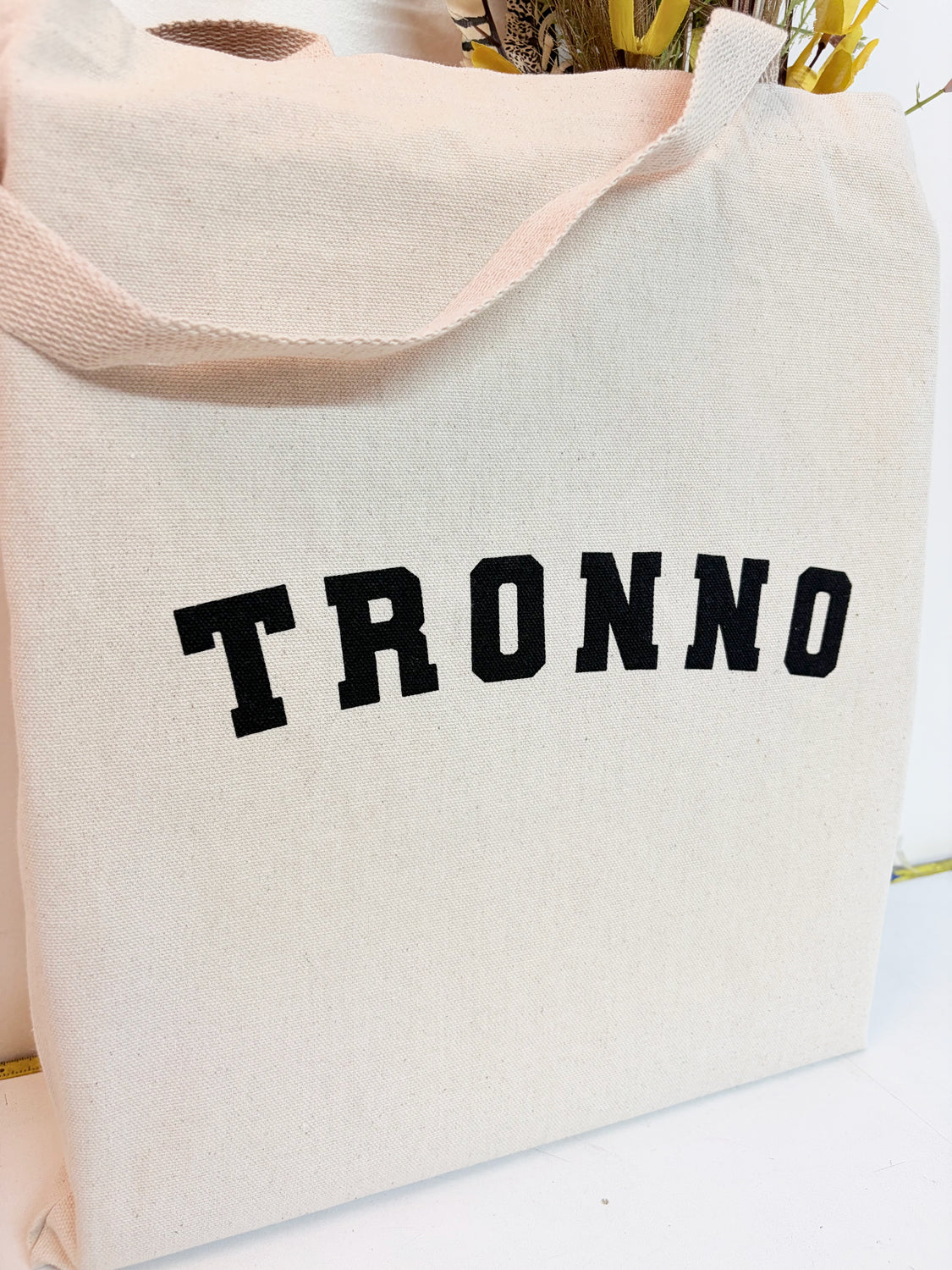 Ultra close up of the TRONNO print that is hand screen printed by Paula of Havyn.