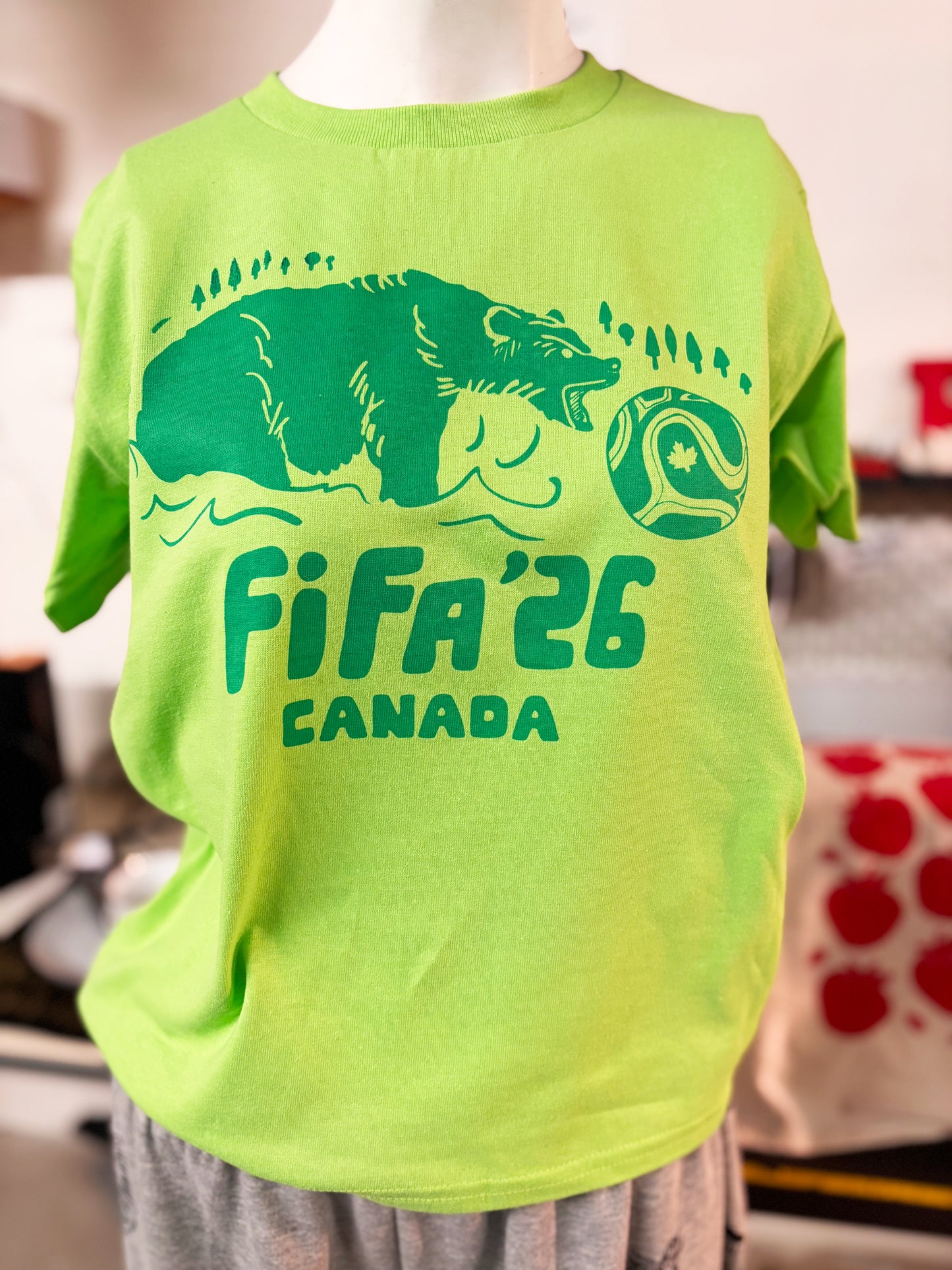 Tshirt Youth Limited Edition BEAR Canada FIFA 2026 Original Screen Print
