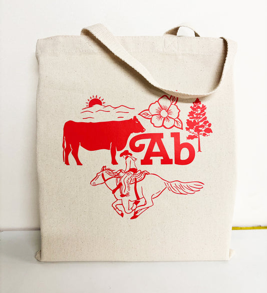 Alberta Red Cotton Every Day Tote